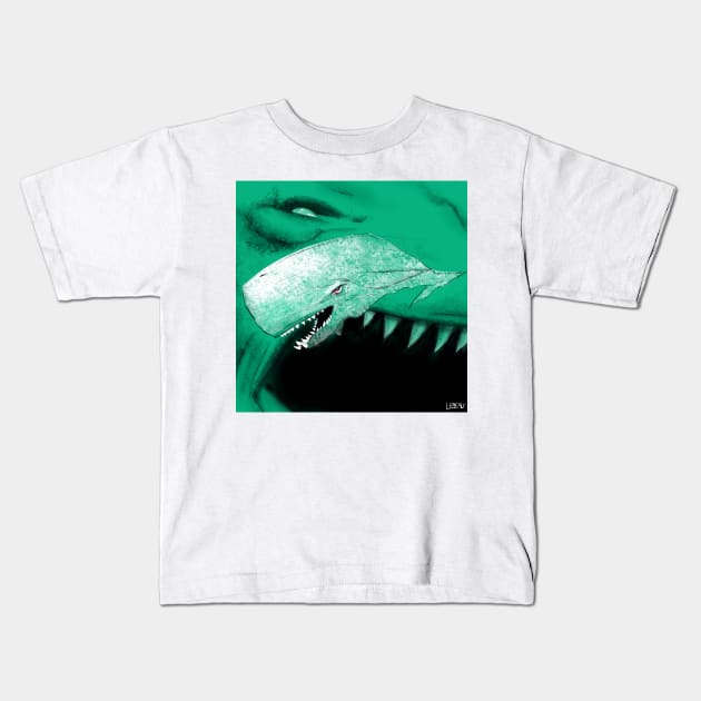 leviathan whale ecopop monster kaiju animal art Kids T-Shirt by jorge_lebeau